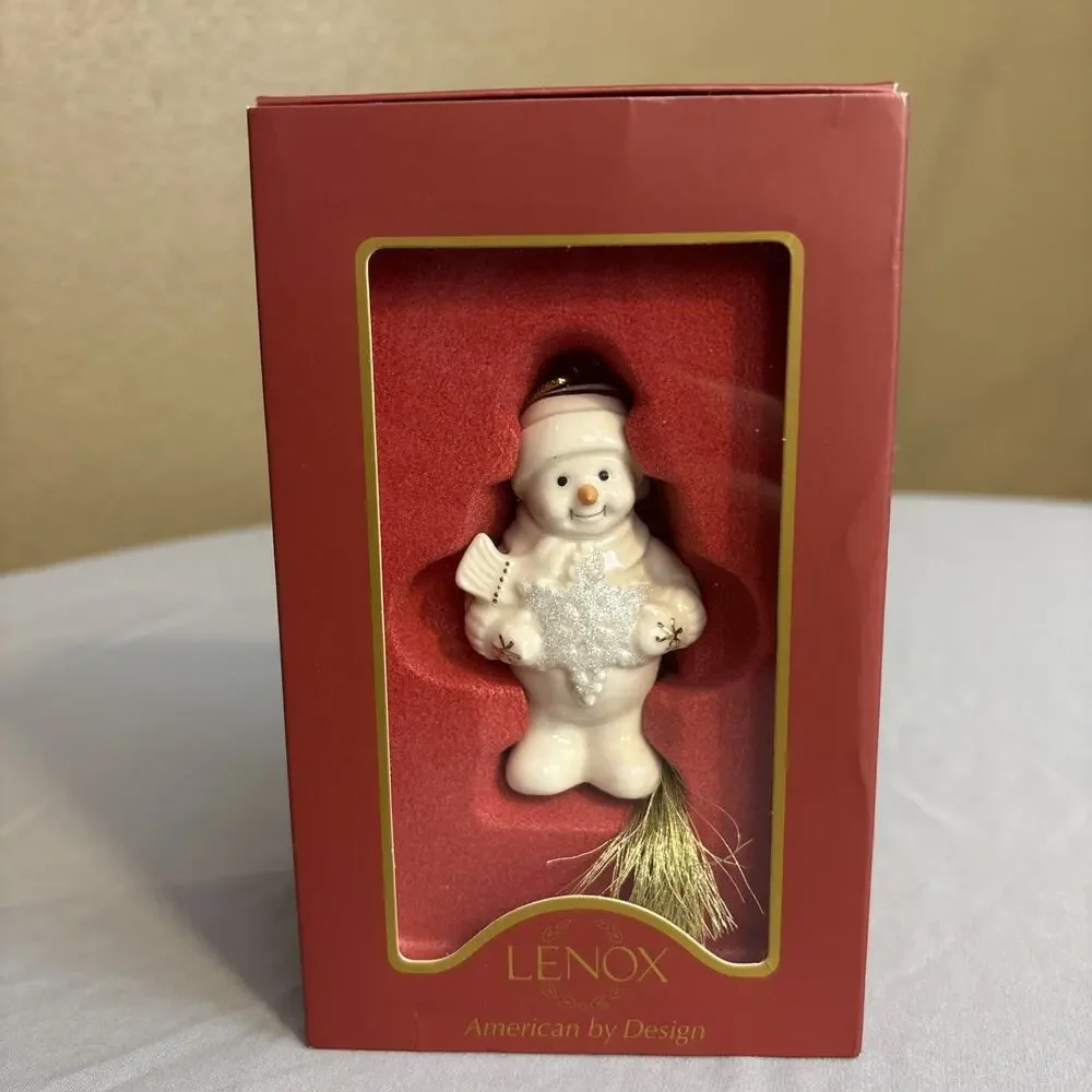 Lenox American By Design Snowman with Snowflake Christmas Ornament New In Box
